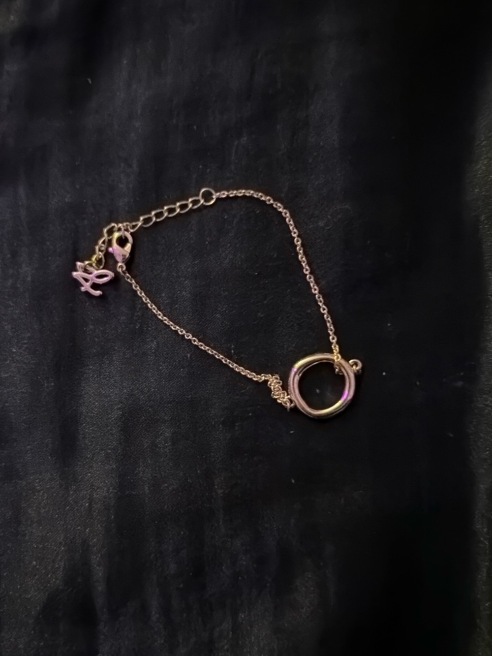 Swarovski Rose Gold Circle Charm Bracelet
